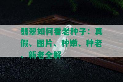 翡翠如何看老种子：真假、图片、种嫩、种老、新老全解