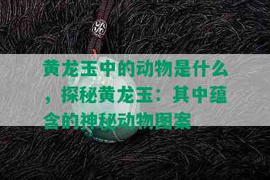 黄龙玉中的动物是什么，探秘黄龙玉：其中蕴含的神秘动物图案