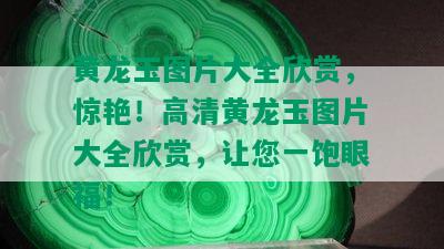 黄龙玉图片大全欣赏，惊艳！高清黄龙玉图片大全欣赏，让您一饱眼福！