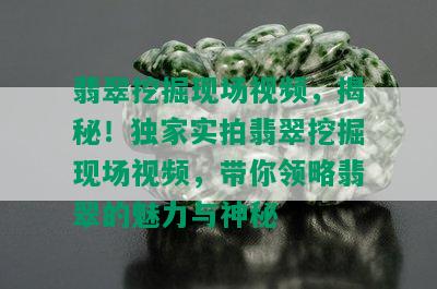 翡翠挖掘现场视频，揭秘！独家实拍翡翠挖掘现场视频，带你领略翡翠的魅力与神秘