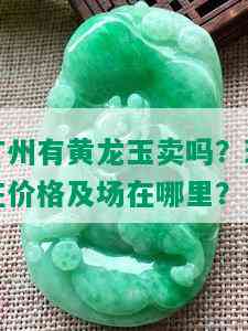 广州有黄龙玉卖吗？现在价格及场在哪里？