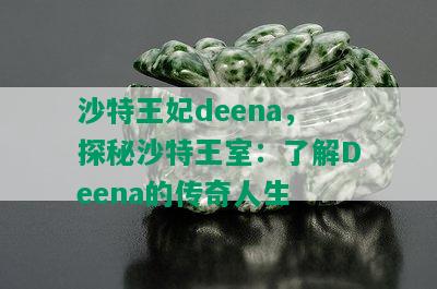 沙特王妃deena，探秘沙特王室：了解Deena的传奇人生