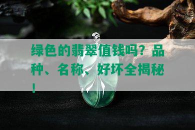 绿色的翡翠值钱吗？品种、名称、好坏全揭秘！