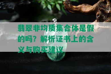 翡翠非均质集合体是假的吗？解析证书上的含义与购买建议