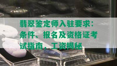 翡翠鉴定师入驻要求：条件、报名及资格证考试指南，工资揭秘