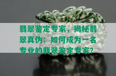 翡翠鉴定专家，揭秘翡翠真伪：如何成为一名专业的翡翠鉴定专家？