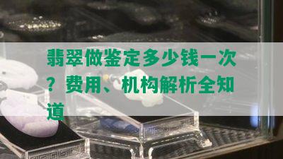 翡翠做鉴定多少钱一次？费用、机构解析全知道