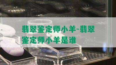 翡翠鉴定师小羊-翡翠鉴定师小羊是谁