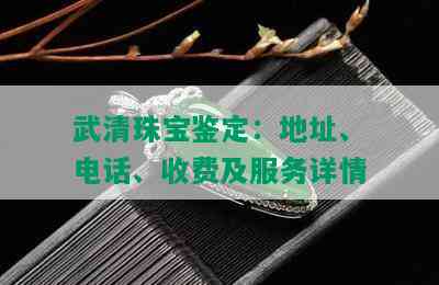 武清珠宝鉴定：地址、电话、收费及服务详情