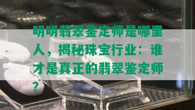 明明翡翠鉴定师是哪里人，揭秘珠宝行业：谁才是真正的翡翠鉴定师？