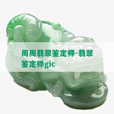 周周翡翠鉴定师-翡翠鉴定师gic