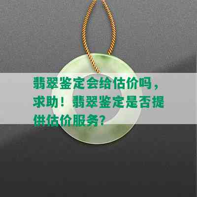 翡翠鉴定会给估价吗，求助！翡翠鉴定是否提供估价服务？