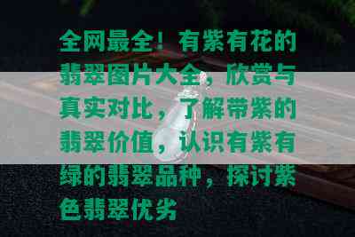 全网最全！有紫有花的翡翠图片大全，欣赏与真实对比，了解带紫的翡翠价值，认识有紫有绿的翡翠品种，探讨紫色翡翠优劣