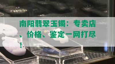 南阳翡翠玉镯：专卖店、价格、鉴定一网打尽！