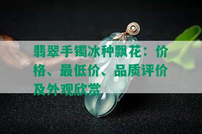 翡翠手镯冰种飘花：价格、更低价、品质评价及外观欣赏