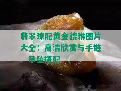 翡翠珠配黄金貔貅图片大全：高清欣赏与手链、吊坠搭配