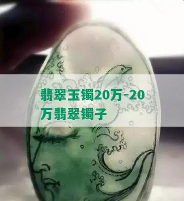 翡翠玉镯20万-20万翡翠镯子