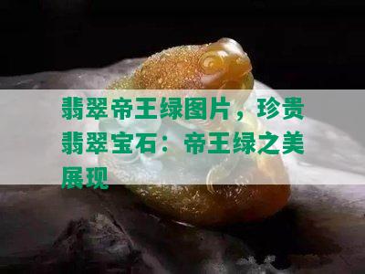 翡翠帝王绿图片，珍贵翡翠宝石：帝王绿之美展现