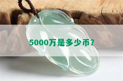 5000万是多少币？