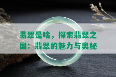 翡翠是啥，探索翡翠之国：翡翠的魅力与奥秘