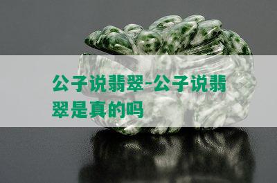 公子说翡翠-公子说翡翠是真的吗