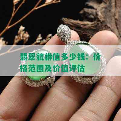 翡翠貔貅值多少钱：价格范围及价值评估