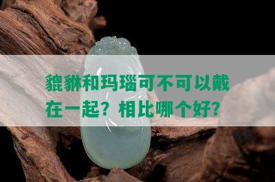 貔貅和玛瑙可不可以戴在一起？相比哪个好？