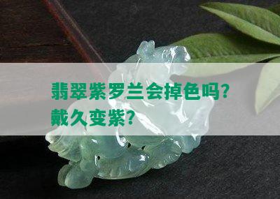 翡翠紫罗兰会掉色吗？戴久变紫？