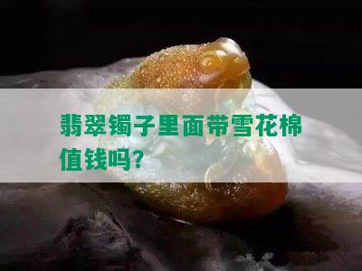 翡翠镯子里面带雪花棉值钱吗？