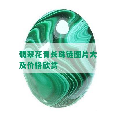 翡翠花青长珠链图片大及价格欣赏