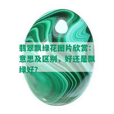 翡翠飘绿花图片欣赏：意思及区别，好还是飘绿好？