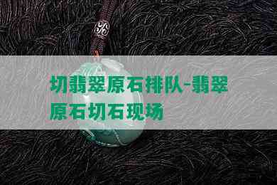 切翡翠原石排队-翡翠原石切石现场