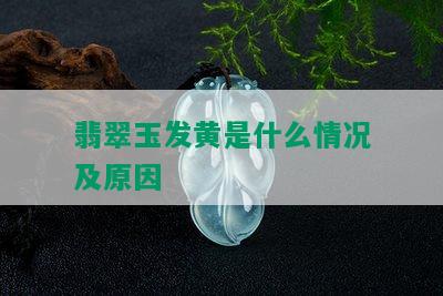 翡翠玉发黄是什么情况及原因