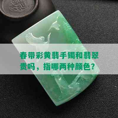 春带彩黄翡手镯和翡翠贵吗，指哪两种颜色？