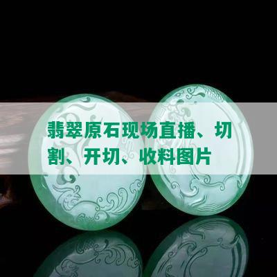 翡翠原石现场直播、切割、开切、收料图片