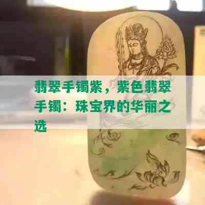 翡翠手镯紫，紫色翡翠手镯：珠宝界的华丽之选