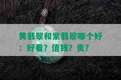 黄翡翠和紫翡翠哪个好：好看？值钱？贵？