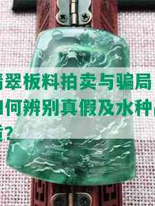 翡翠板料拍卖与骗局：如何辨别真假及水种品质？