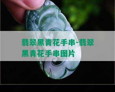 翡翠黑青花手串-翡翠黑青花手串图片