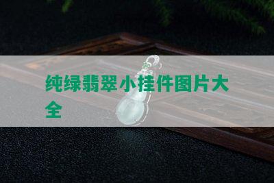 纯绿翡翠小挂件图片大全