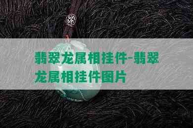 翡翠龙属相挂件-翡翠龙属相挂件图片