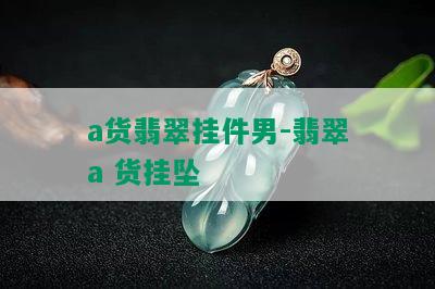 a货翡翠挂件男-翡翠a 货挂坠