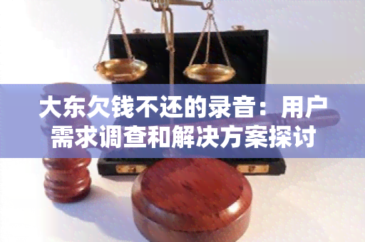 大东欠钱不还的录音：用户需求调查和解决方案探讨