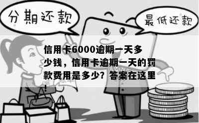 信用卡6000逾期一天多少钱，信用卡逾期一天的罚款费用是多少？答案在这里！