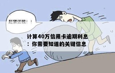 计算40万信用卡逾期利息：你需要知道的关键信息