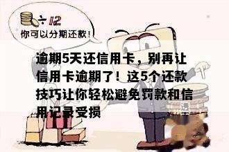 逾期5天还信用卡，别再让信用卡逾期了！这5个还款技巧让你轻松避免罚款和信用记录受损