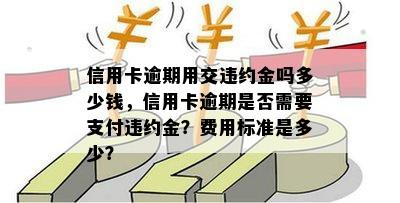 信用卡逾期用交违约金吗多少钱，信用卡逾期是否需要支付违约金？费用标准是多少？