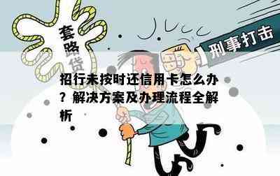 招行未按时还信用卡怎么办？解决方案及办理流程全解析