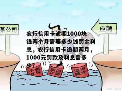 农行信用卡逾期1000块钱两个月需要多少钱罚金利息，农行信用卡逾期两月，1000元罚款及利息需多少？