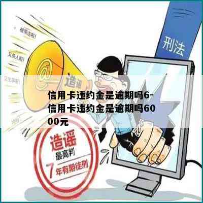 信用卡违约金是逾期吗6-信用卡违约金是逾期吗6000元